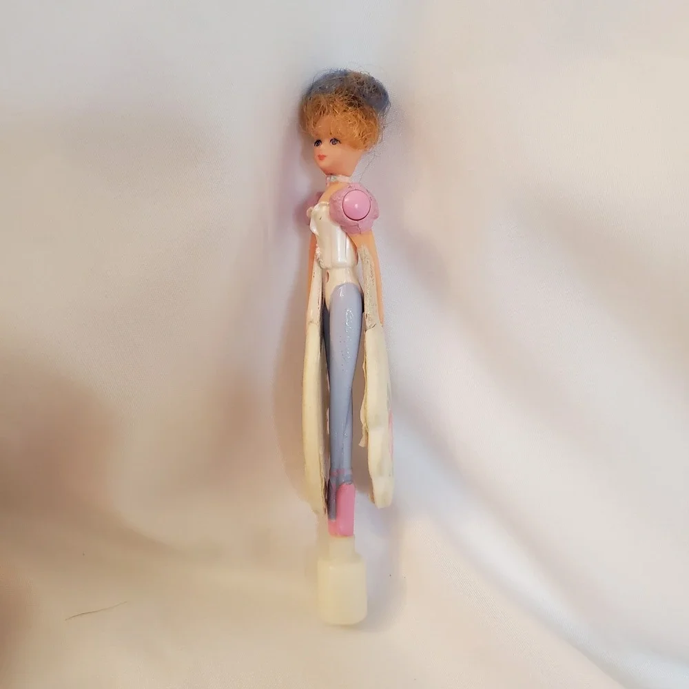 Vintage 90s‎ Fairy Ballerina Dancer Doll Flier Away White Pink Floral
